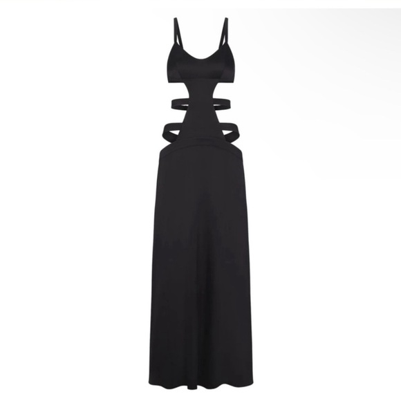 SKIMS Sand Washed Silk Strappy Cut Out Slip Dress Back Small S NEW NWT - Picture 7 of 7